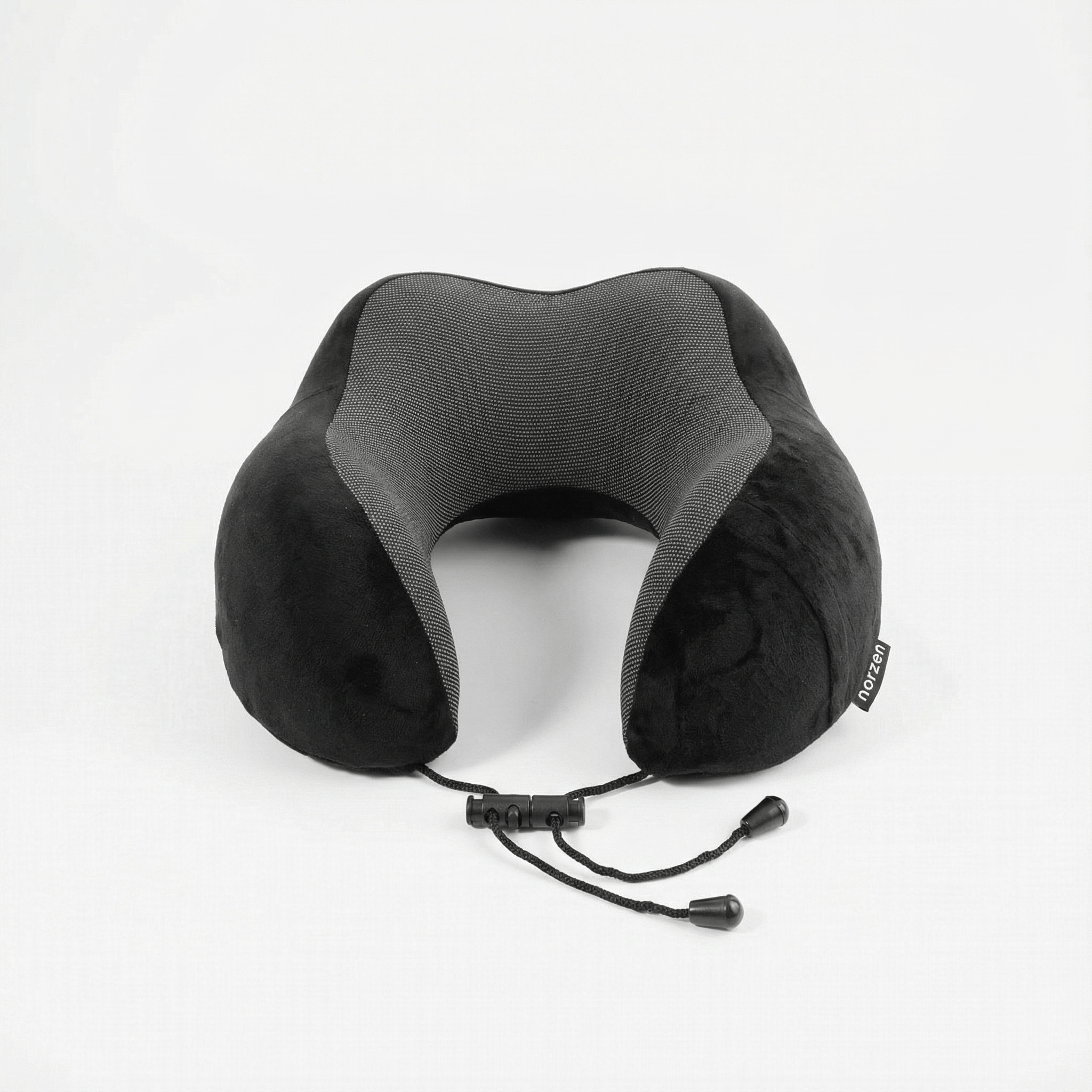 Norzen ergonomisk reisepute sett forfra med symmetrisk form og nakkestøtte for komfortabel hvile på reise